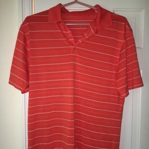 Nike Golf orange striped polo